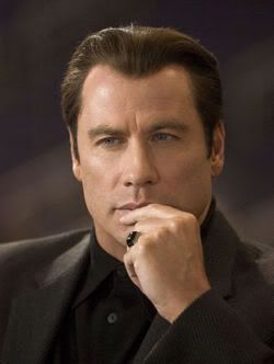 John Travolta's semi flat top hair. 
