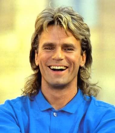 Picture of hot mullet haircuts from MacGyver 