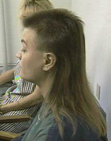 Female mullet haircut with short sides