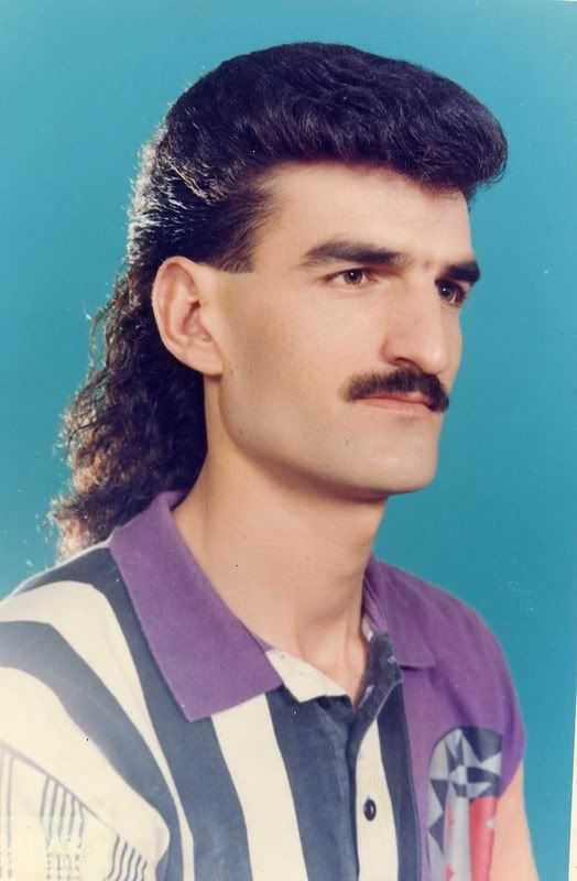 retro hairstyles men. Photo of retro mullet haircut.