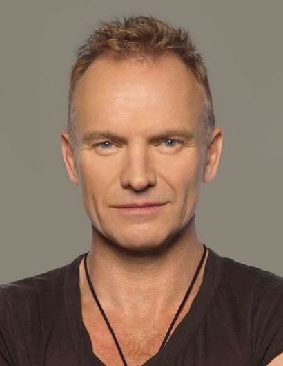 Sting short hairstyle