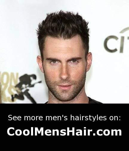 Celebrity short hairstyles for men Adam Levine spiky short hair