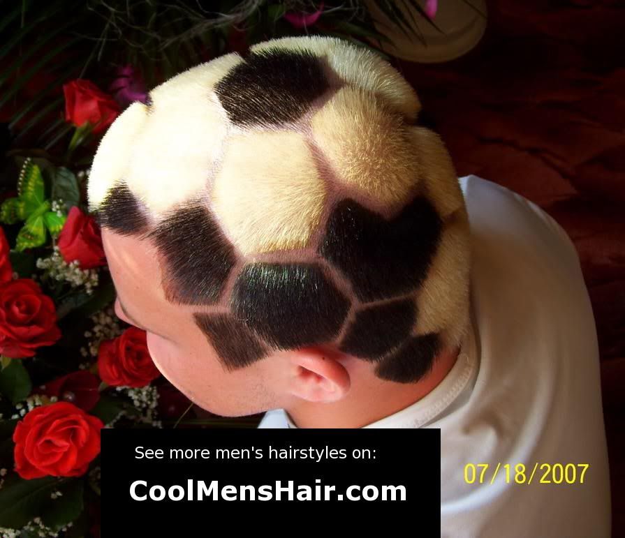 Ball hair tattoo design for boys