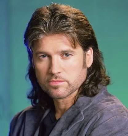 Photo of Billy Ray Cyrus mullet hairstyle for country singer.