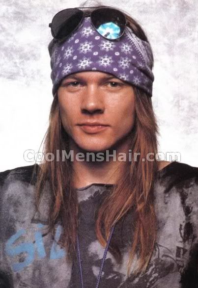 cool hairstyles for men with long hair. Photo of Axl Rose long hair