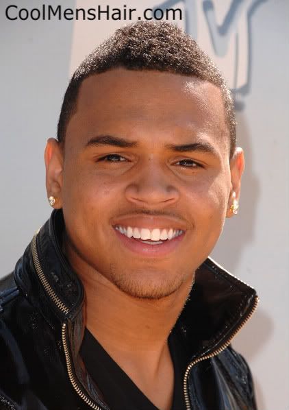 Haircuts For Black Men With Short Hair. Photo of Chris Brown short