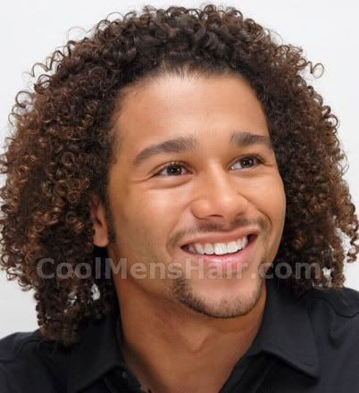 Corbin Bleu long curly haircut picture for African men