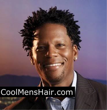 Photo of D. L. Hughley afro twist hairstyles for black men. 