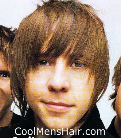 Danny Jones bangs hairstyle.