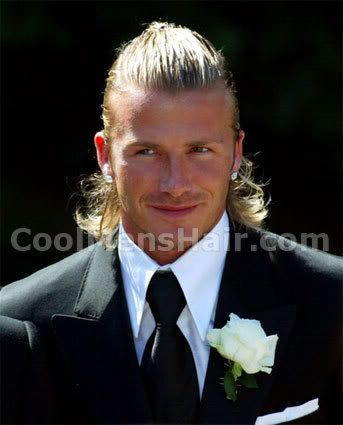 david beckham hairstyles blonde. David Beckham long hairstyle.