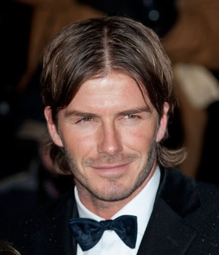 Hair With Middle Part. David Beckham center part