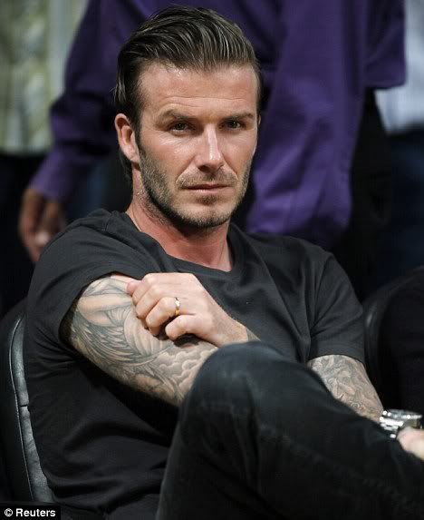 david beckham hair 2011. David Beckham unveils a