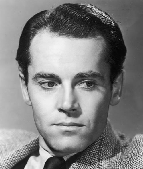 Henry Fonda classic slick formal hairstyle for men.