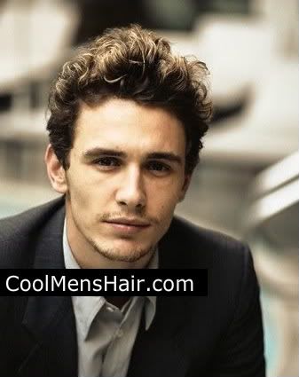 how to do rockabilly hairstyles. James Franco curly hairstyle.