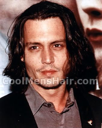 Long Hair Male Celebrities. Photo of Johnny Depp long hair