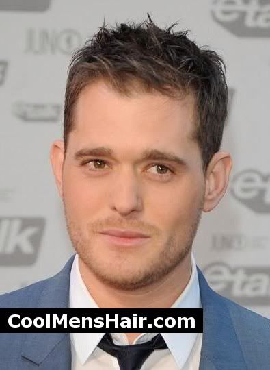 short spiky hairstyles for men. Michael Buble short hairstyle