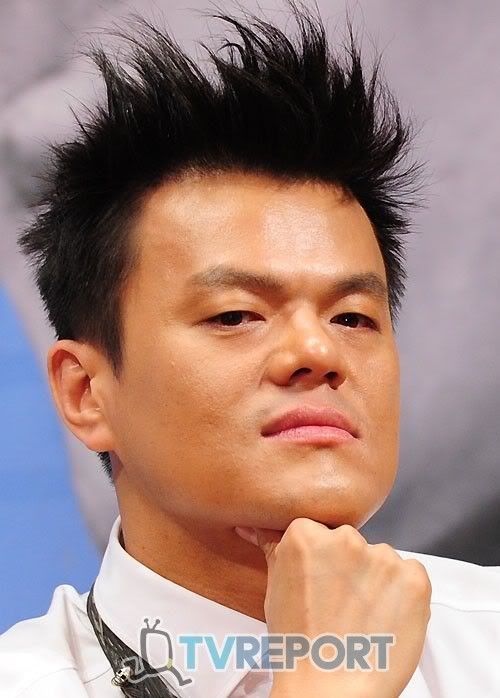 Image of Park Jin Young hairstyle. 