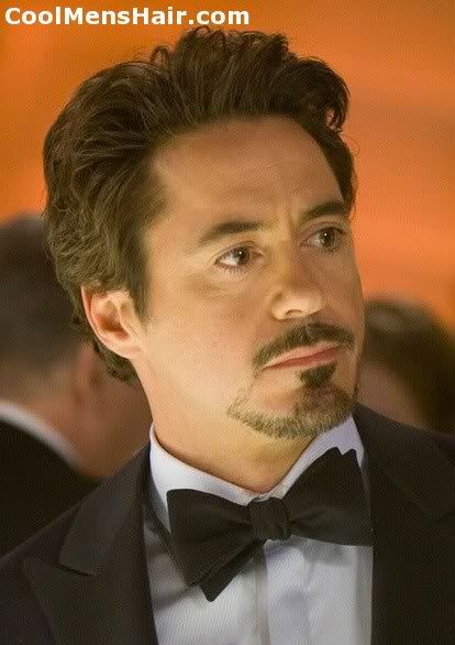 Robert Downey Jr layered hairstyle