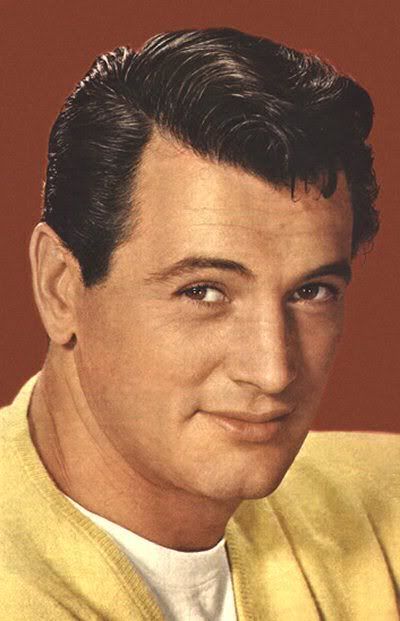 Rock Hudson slick quiff hairstyle. Rock Hudson was the stage name taken by 