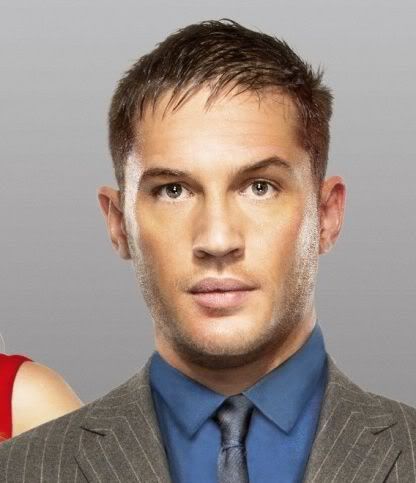 Photo of Tom Hardy crop hairstyle.