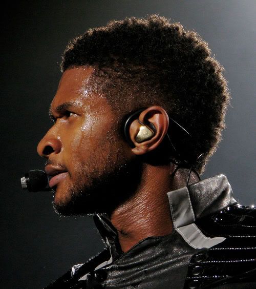 Back in 2008 Usher wore a shaped hair cut that framed his face