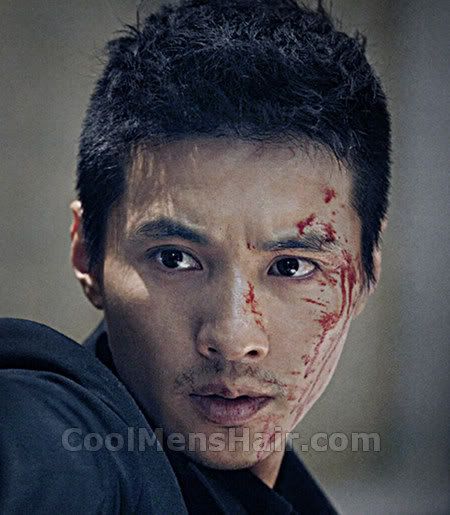 Photo of Won Bin hairstyle in The Man From Nowhere. 