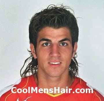 mullet hairstyle. Cesc Fabregas mullet hairstyle