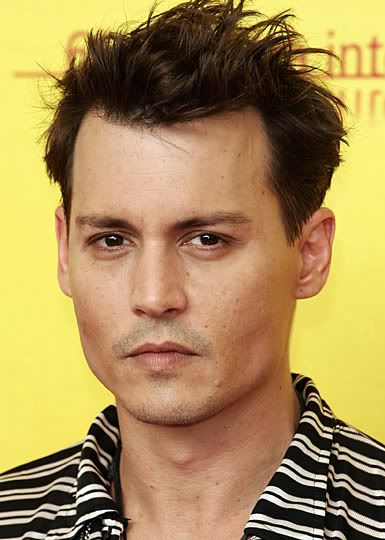 Photo of Johnny Depp hairstyle for men with diamond face