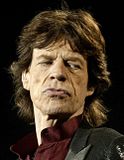 Photo of Mick Jagger hairstyle.