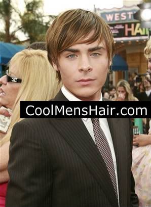 Curly Hair With Side Fringe. Zac Efron side-swept angs