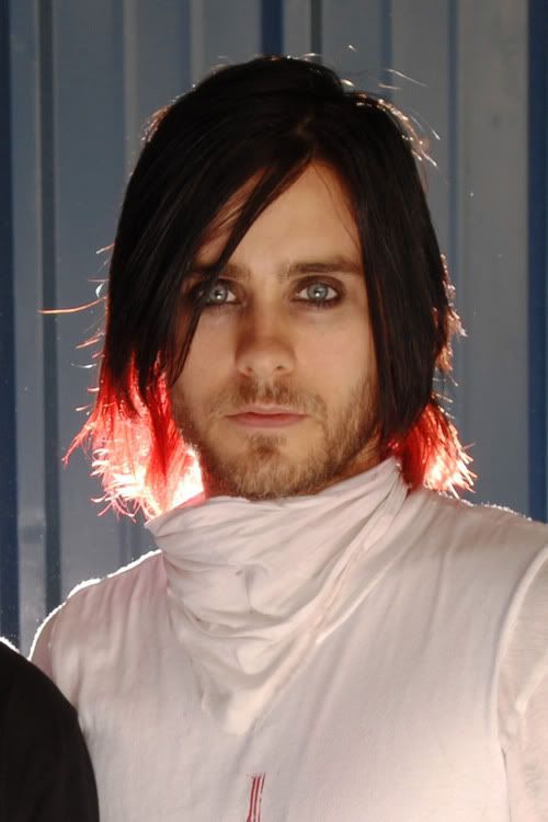 hairstyles with streaks. Jared with red streaks at the