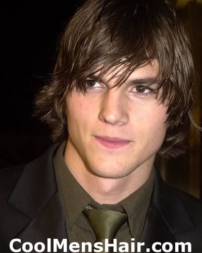 Shag haircut from Ashton Kutcher