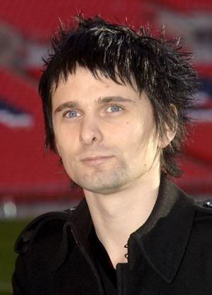 Matthew James Bellamy spiky back hairstyle 