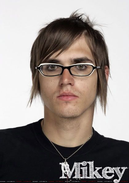 Mikey Way hairstyle. One of the most popular members of the famous American 