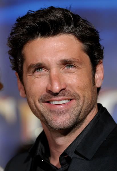 Patrick Dempsey with a day's worth of stubble on his chin