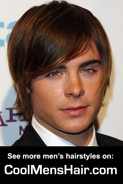 Celebrity short hairstyles Zac Efron pictures - Mens hairstyle for oval or longer face shapes