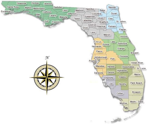 A Map Of Florida Cities. map of florida cities