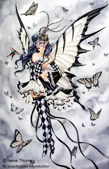 black and white fairy in flight clip art images