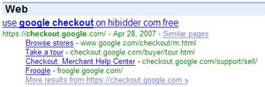 Google Checkout Hijacked