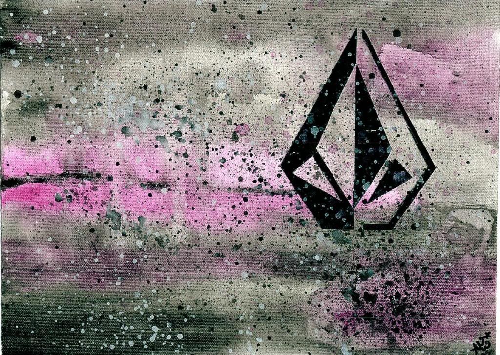 pink volcom stone