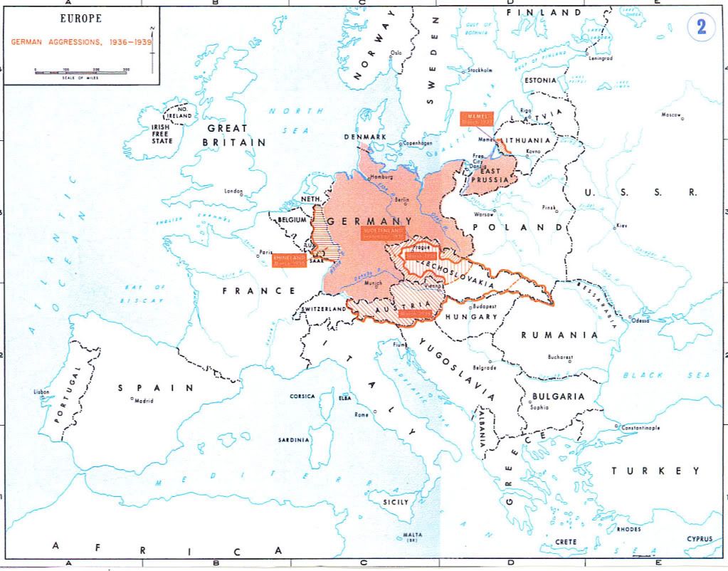 Europe 1939 Map