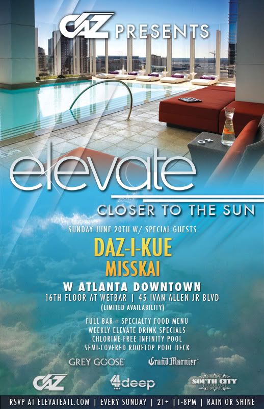 Elevate Rooftop Pool Party w/ DAZ-I-KUE & MISSKAI- June 20th