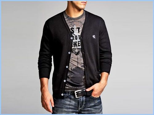 black men cardigan