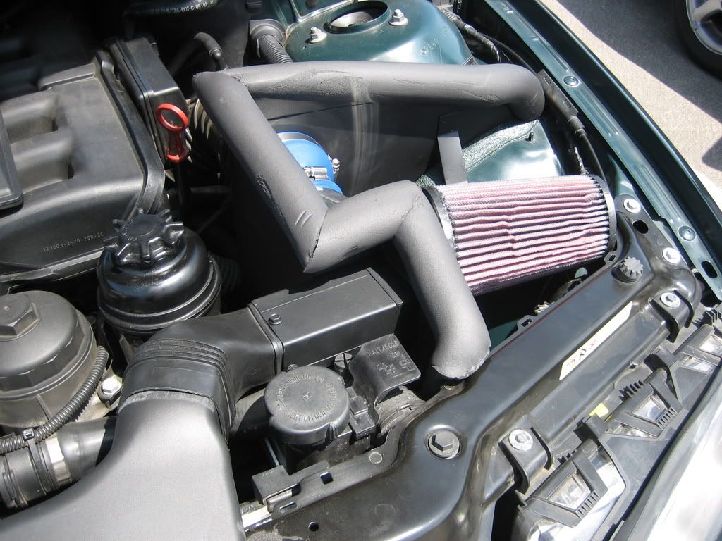 Custom heat shield + K&N cold air intake CAI E46Fanatics