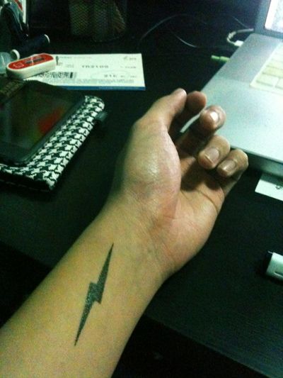 And I'm most likely getting that lightning bolt done on my right wrist!