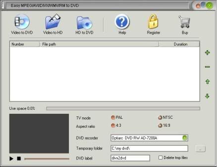 Ether Software Easy Mpeg AVI DIVX WMV To DVD Burner