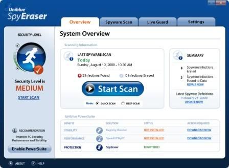 SpyEraser Spyware Detection and Removal Tools
