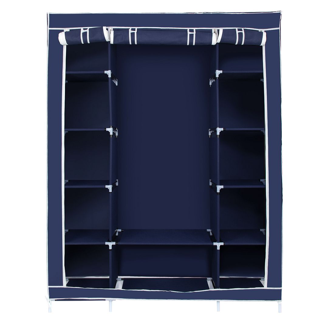 Double TRIPLE MULTIPLE CANVAS WARDROBE HANGING RAIL HOME FURNITURE