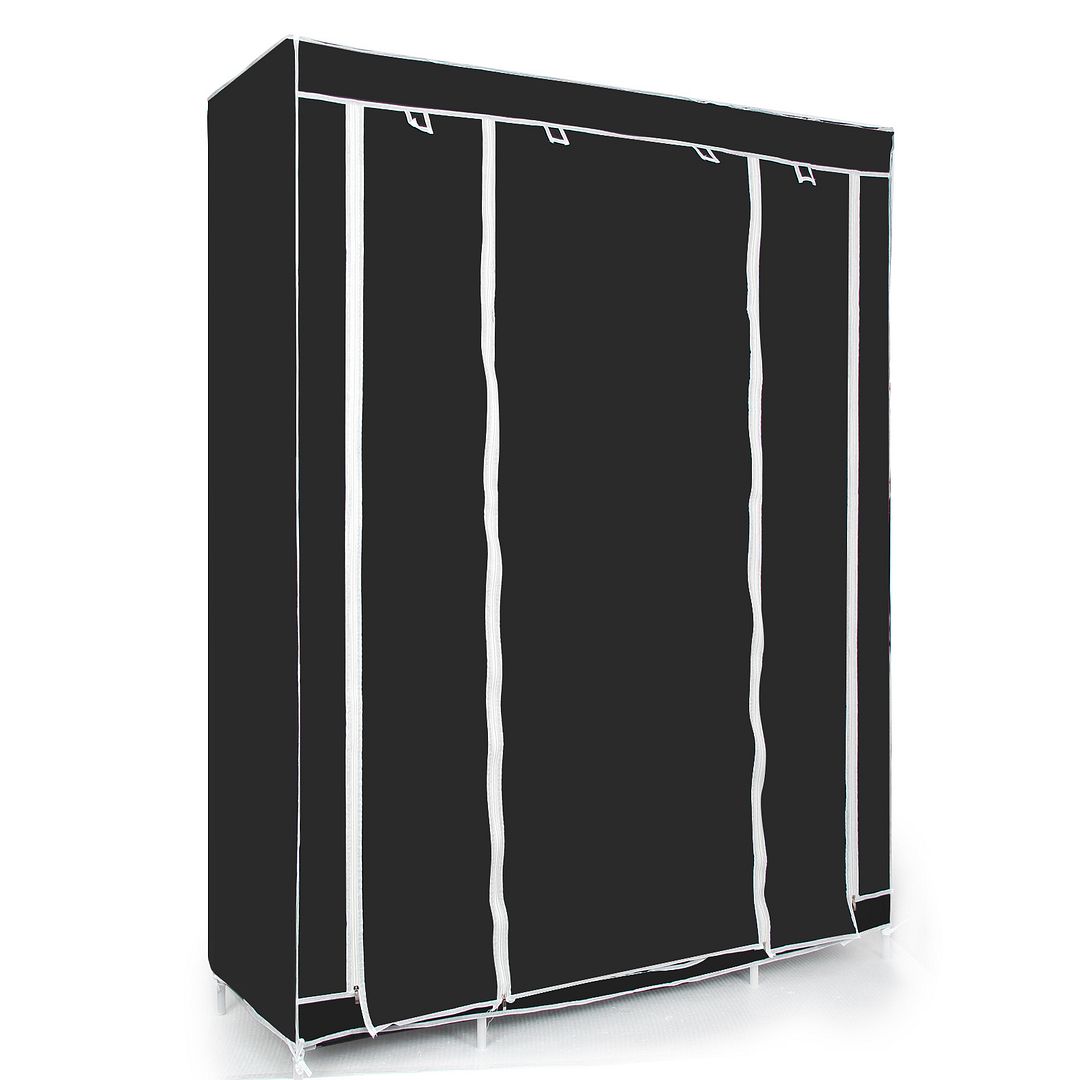 Double TRIPLE MULTIPLE CANVAS WARDROBE HANGING RAIL HOME FURNITURE STORAGE UK eBay