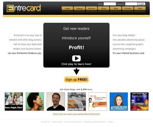 Entrecard Screenshot